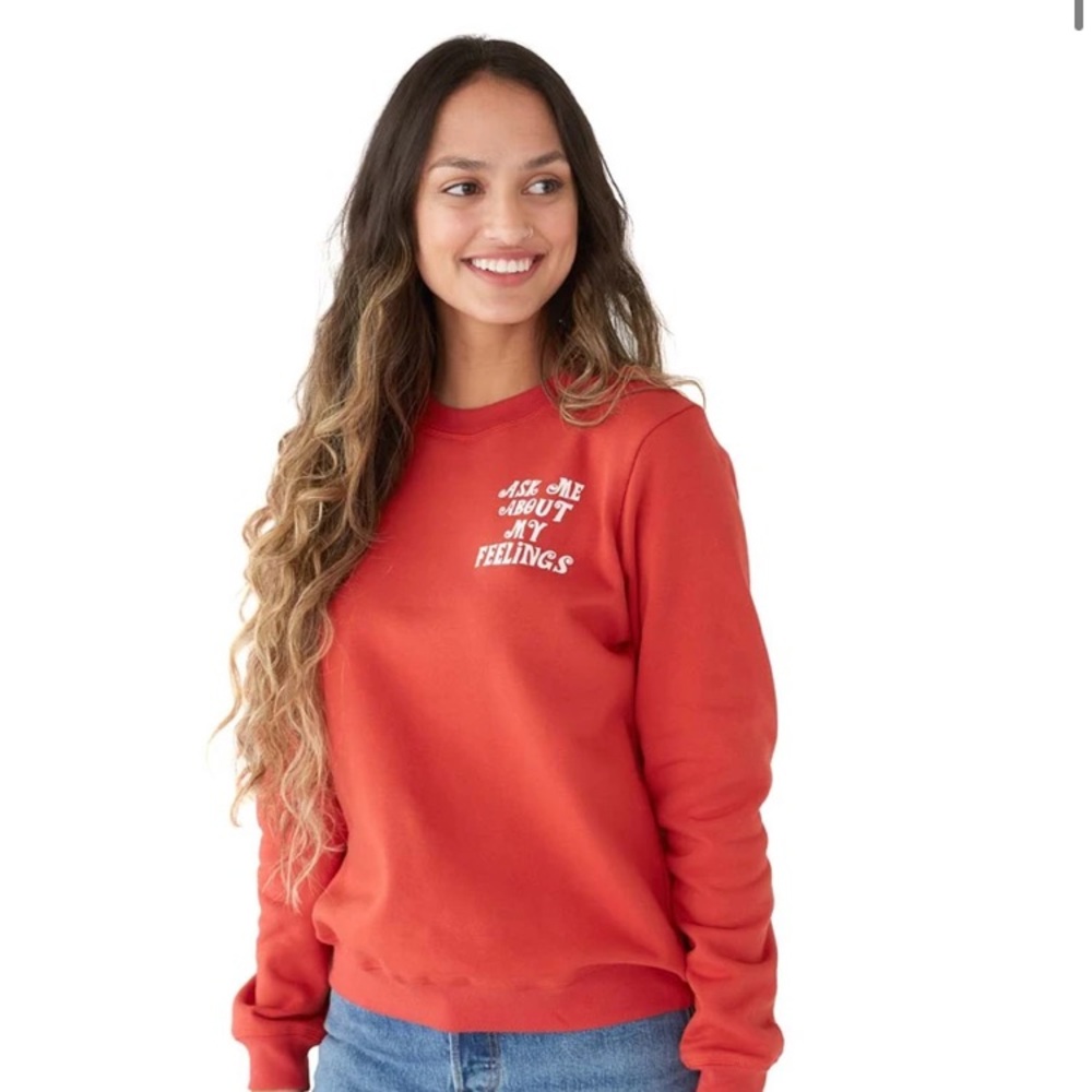 “Ask me about my feelings” cute Bando sweatshirt
